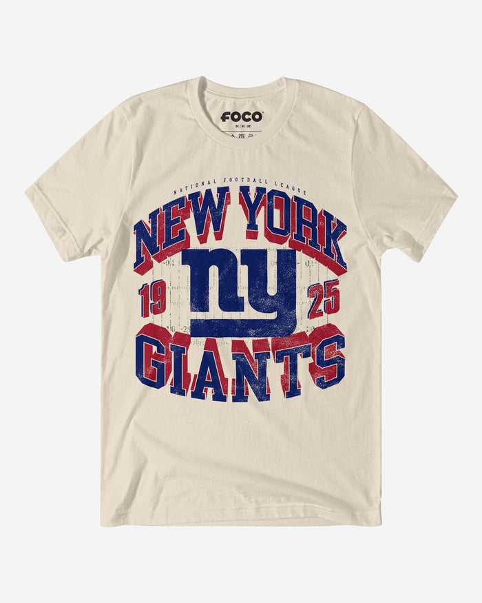 New York Giants Field Arched Wordmark T-Shirt FOCO S - FOCO.com