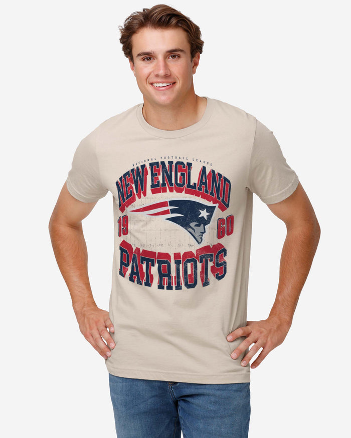 New England Patriots Field Arched Wordmark T-Shirt FOCO - FOCO.com