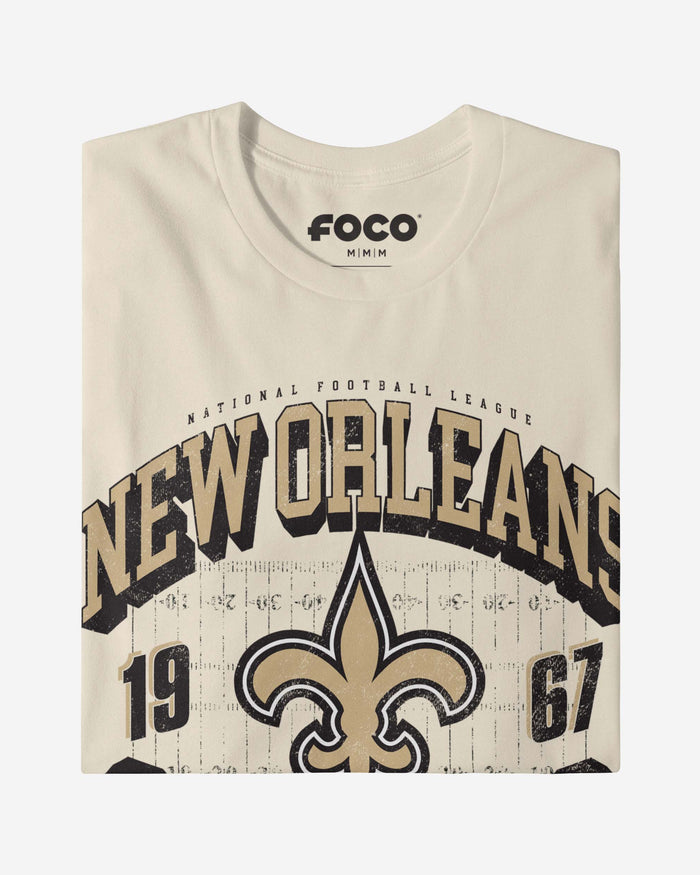 New Orleans Saints Field Arched Wordmark T-Shirt FOCO - FOCO.com