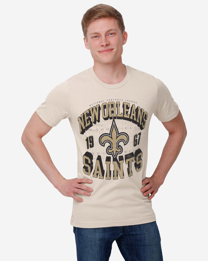 New Orleans Saints Field Arched Wordmark T-Shirt FOCO - FOCO.com