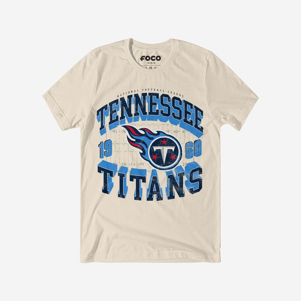 Tennessee Titans Field Arched Wordmark T-Shirt FOCO S - FOCO.com