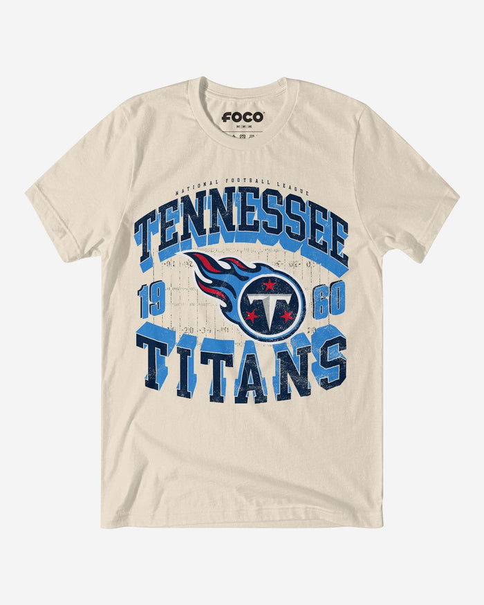 Tennessee Titans Field Arched Wordmark T-Shirt FOCO S - FOCO.com