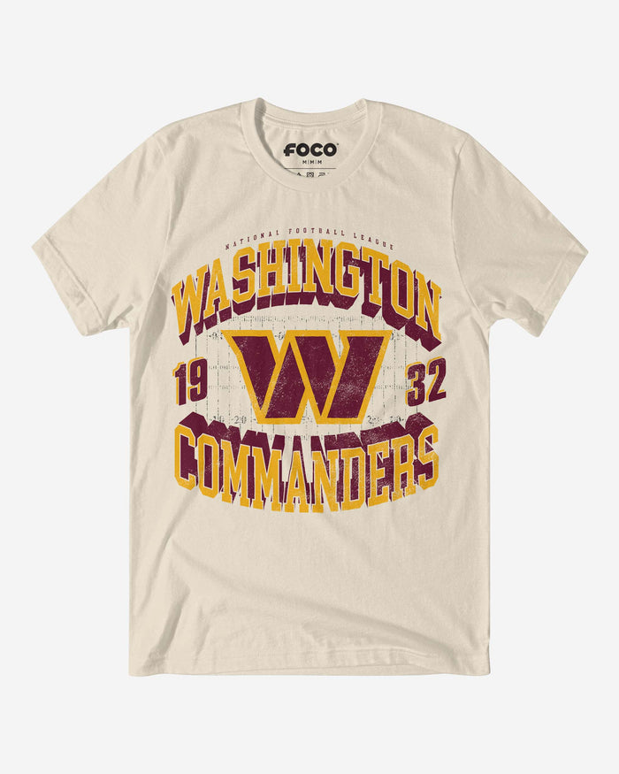 Washington Commanders Field Arched Wordmark T-Shirt FOCO S - FOCO.com