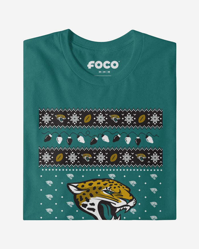 Jacksonville Jaguars Holiday Lights Sweater T-Shirt FOCO - FOCO.com