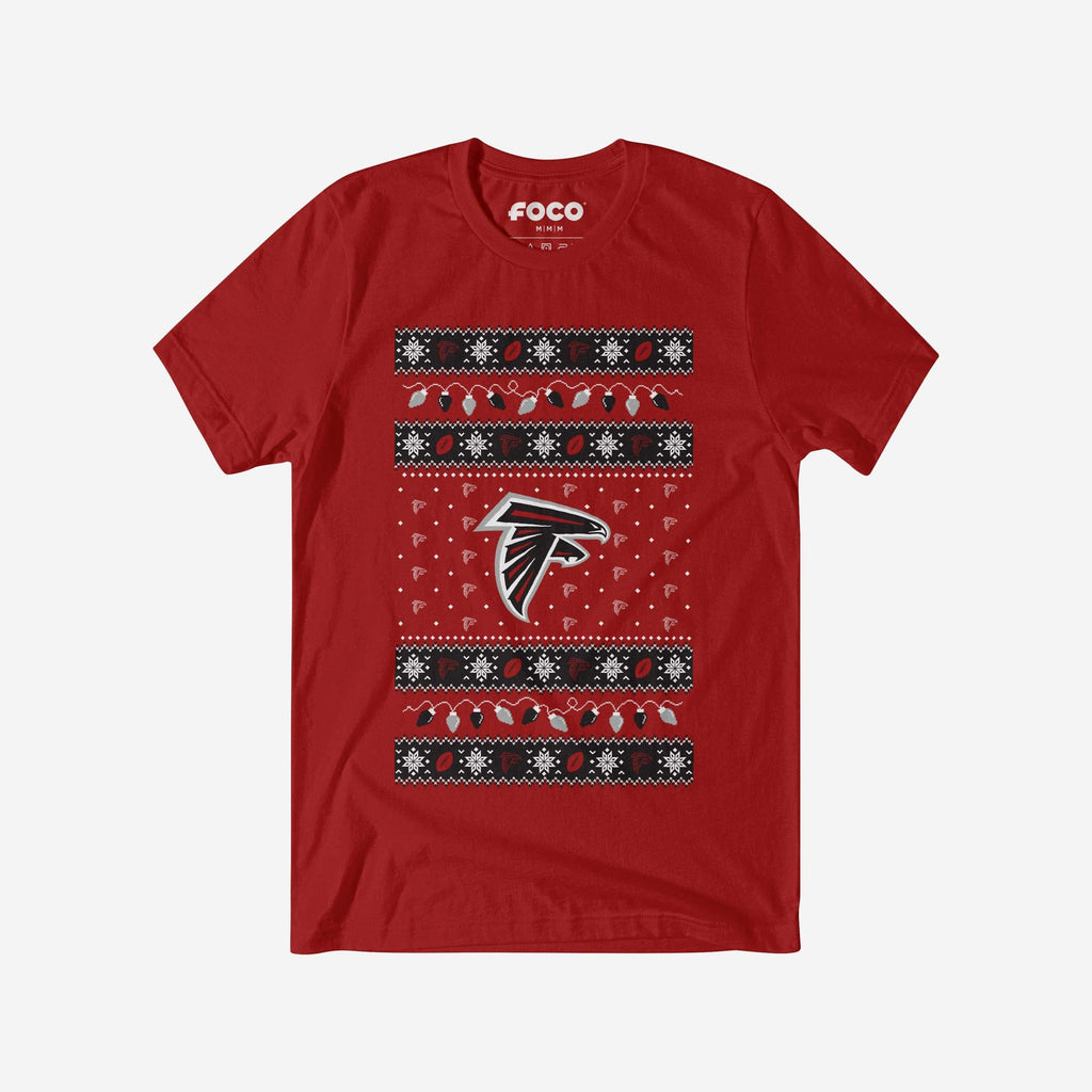 Atlanta Falcons Holiday Lights Sweater T-Shirt FOCO S - FOCO.com