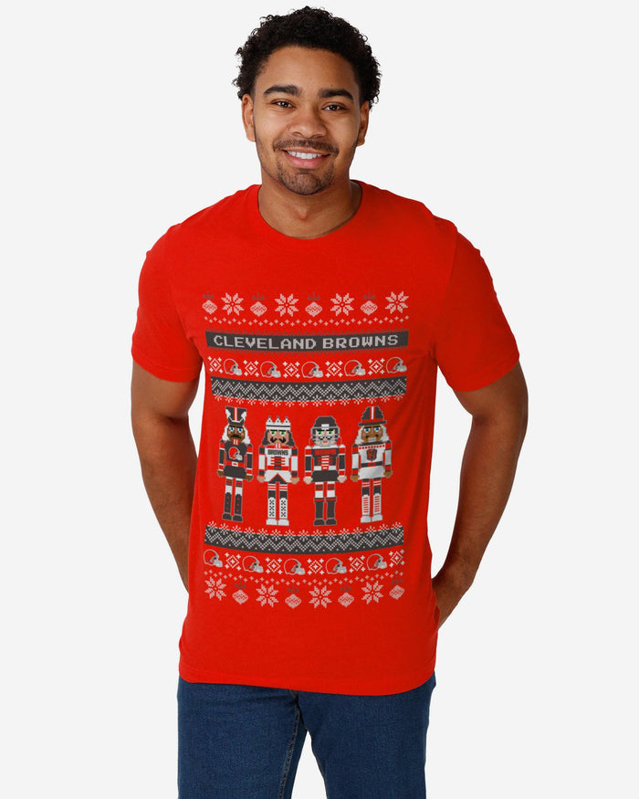 Cleveland Browns Holiday Nutcracker Sweater T-Shirt FOCO - FOCO.com