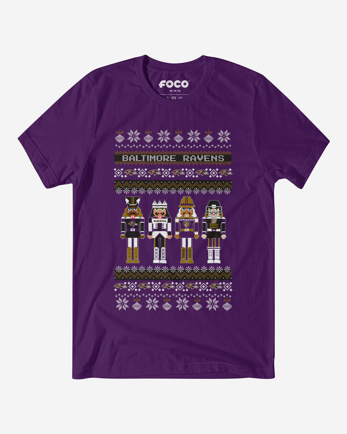 Baltimore Ravens Holiday Nutcracker Sweater T-Shirt FOCO S - FOCO.com