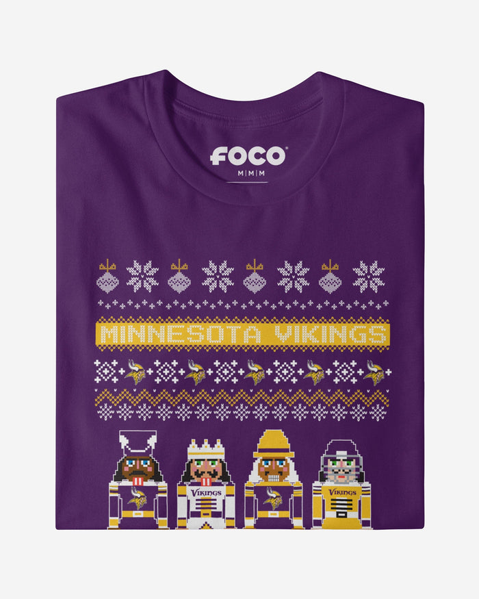 Minnesota Vikings Holiday Nutcracker Sweater T-Shirt FOCO - FOCO.com