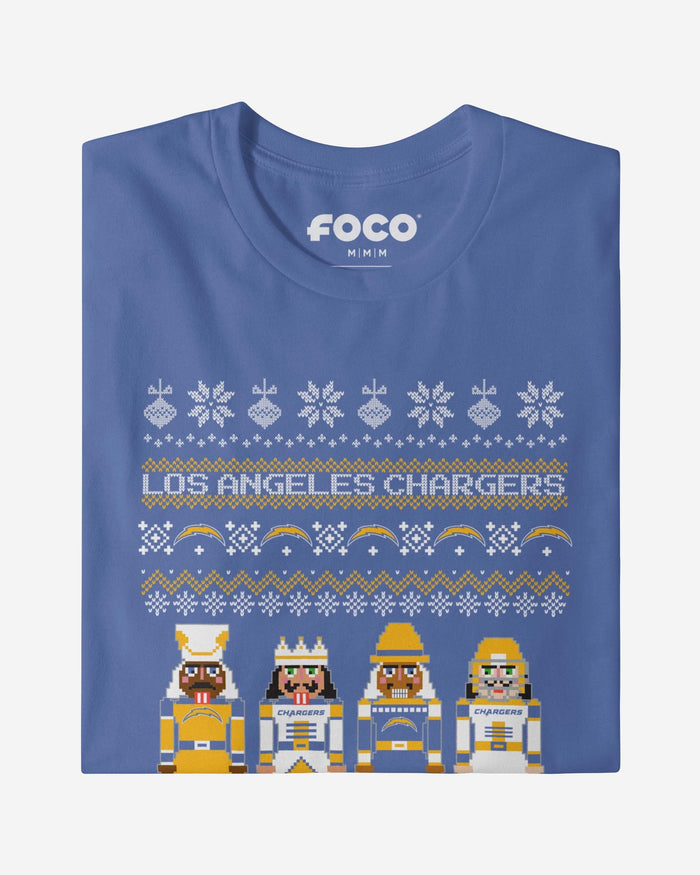 Los Angeles Chargers Holiday Nutcracker Sweater T-Shirt FOCO - FOCO.com