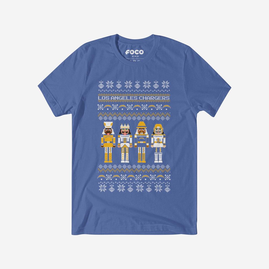 Los Angeles Chargers Holiday Nutcracker Sweater T-Shirt FOCO S - FOCO.com