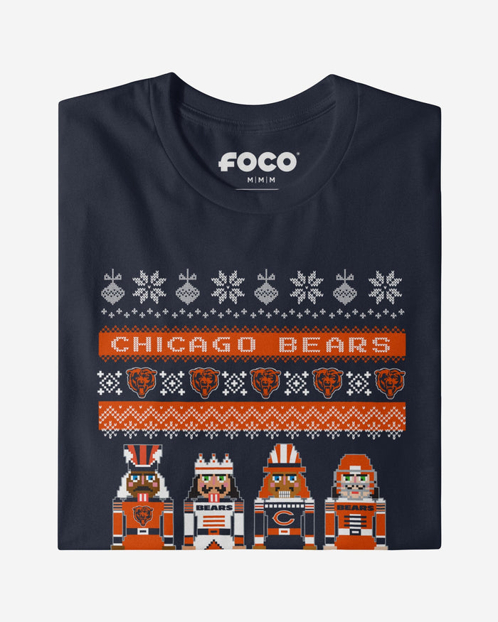 Chicago Bears Holiday Nutcracker Sweater T-Shirt FOCO - FOCO.com