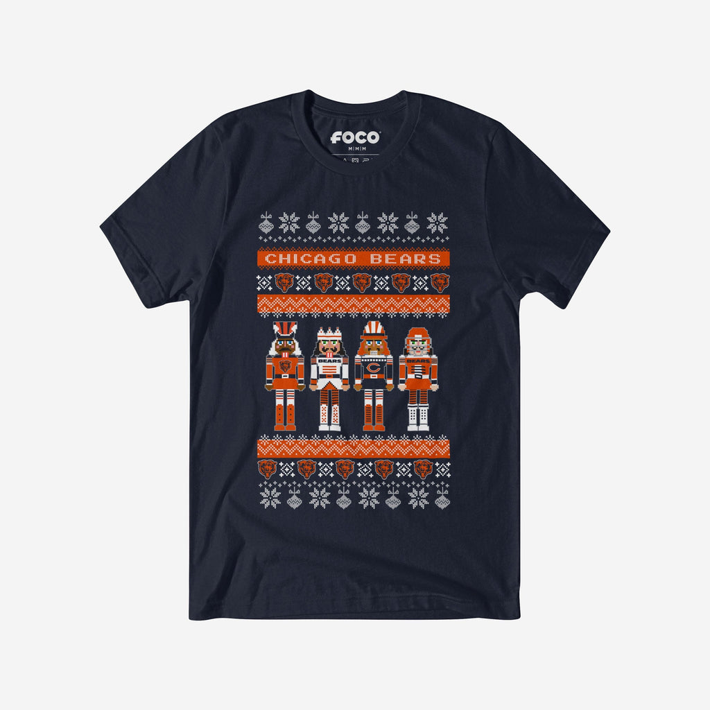 Chicago Bears Holiday Nutcracker Sweater T-Shirt FOCO S - FOCO.com