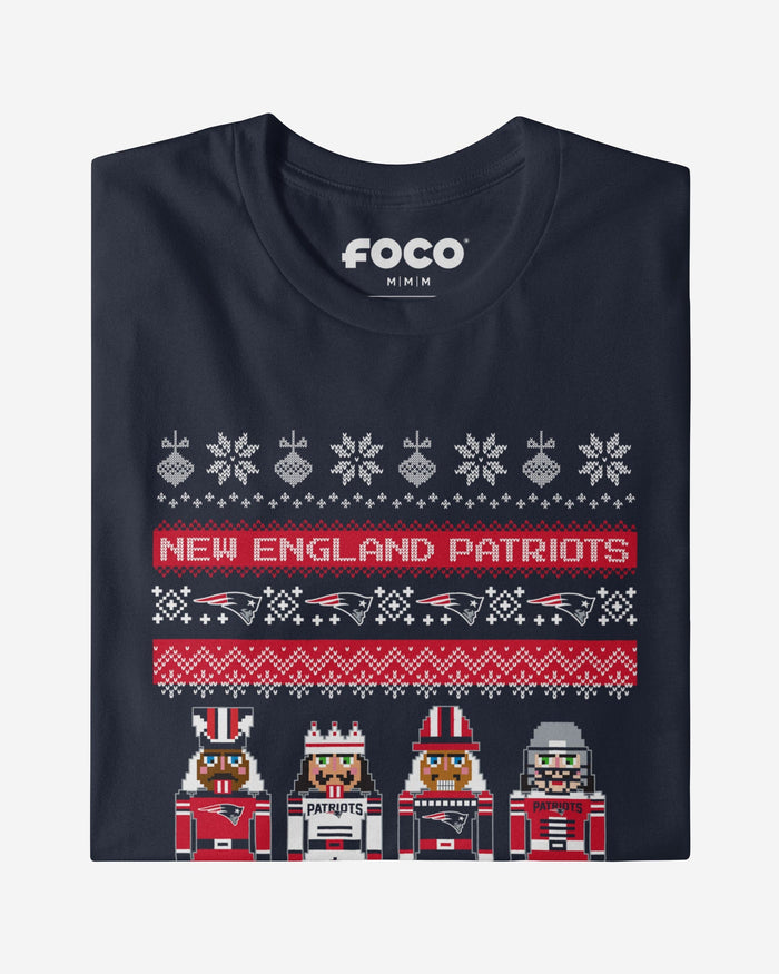 New England Patriots Holiday Nutcracker Sweater T-Shirt FOCO - FOCO.com