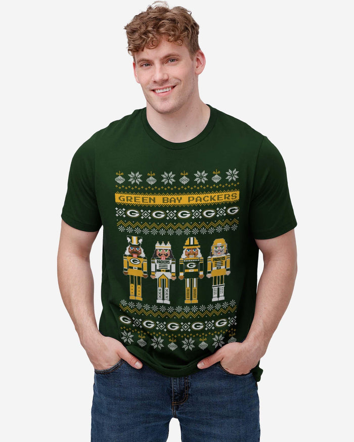 Green Bay Packers Holiday Nutcracker Sweater T-Shirt FOCO - FOCO.com