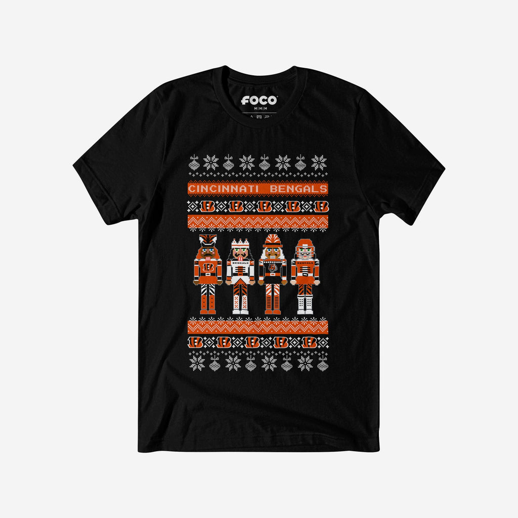 Cincinnati Bengals Holiday Nutcracker Sweater T-Shirt FOCO S - FOCO.com