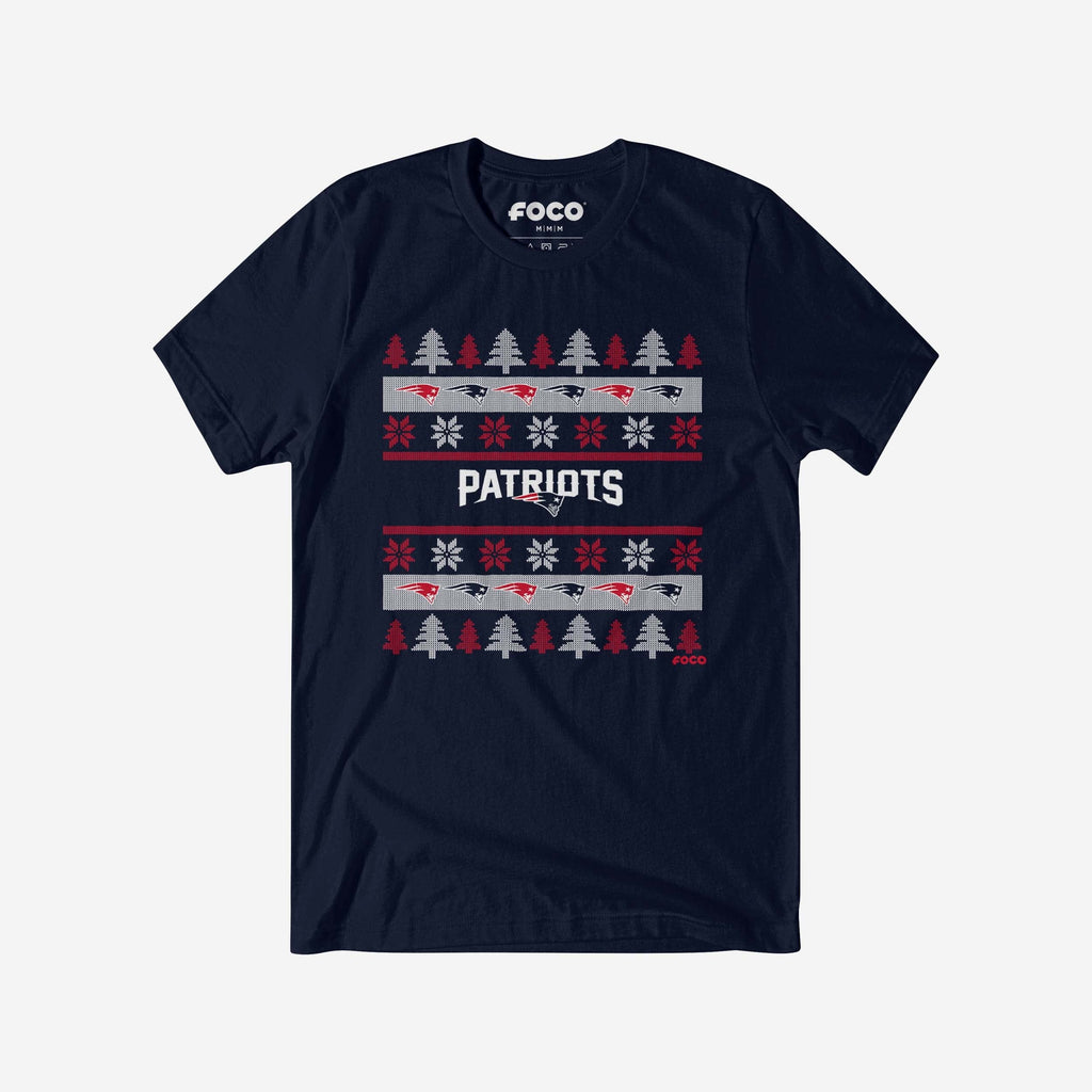 New England Patriots Holiday Sweater T-Shirt FOCO S - FOCO.com