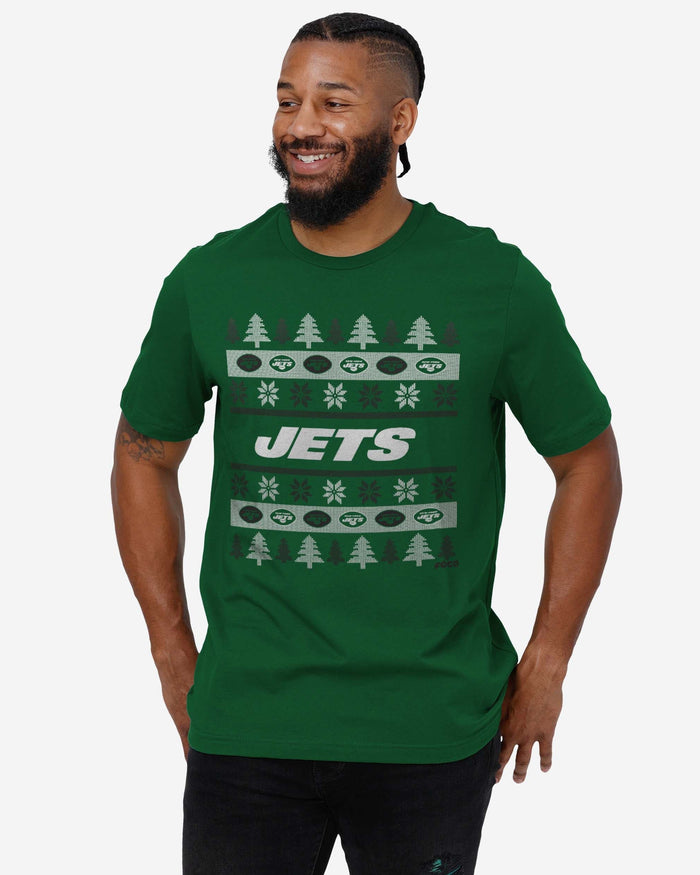 New York Jets Holiday Sweater T-Shirt FOCO - FOCO.com