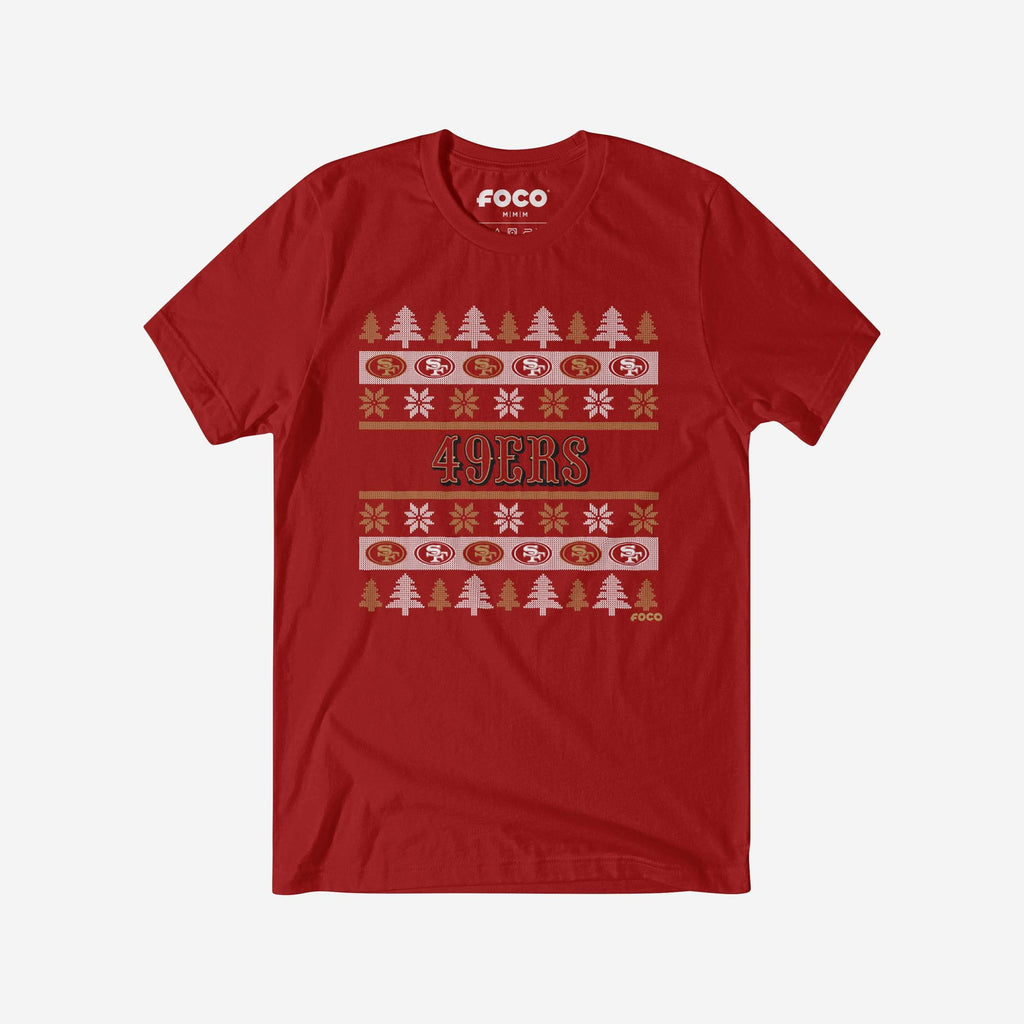 San Francisco 49ers Holiday Sweater T-Shirt FOCO S - FOCO.com