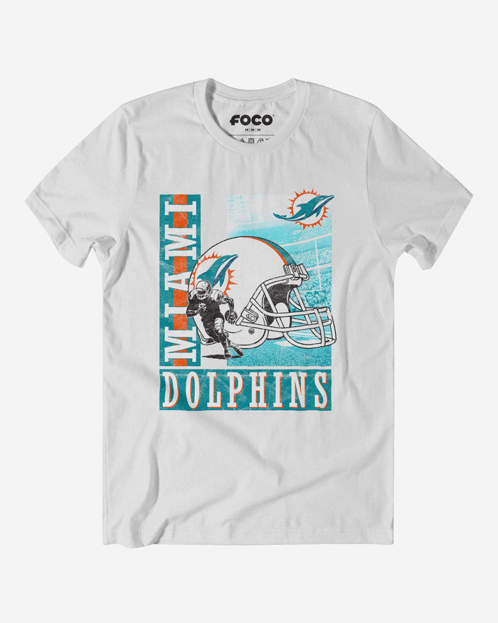 Miami Dolphins Helmet Dash T-Shirt FOCO S - FOCO.com