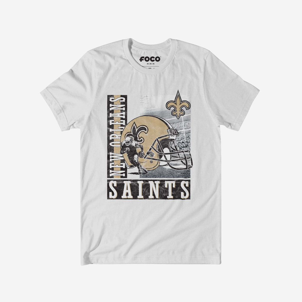 New Orleans Saints Helmet Dash T-Shirt FOCO S - FOCO.com