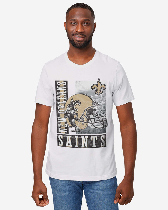 New Orleans Saints Helmet Dash T-Shirt FOCO - FOCO.com