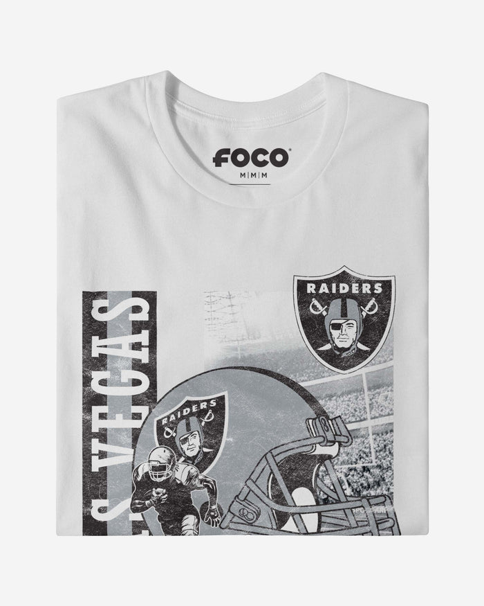 Las Vegas Raiders Helmet Dash T-Shirt FOCO - FOCO.com