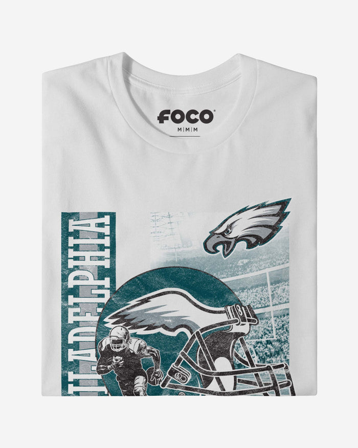 Philadelphia Eagles Helmet Dash T-Shirt FOCO - FOCO.com