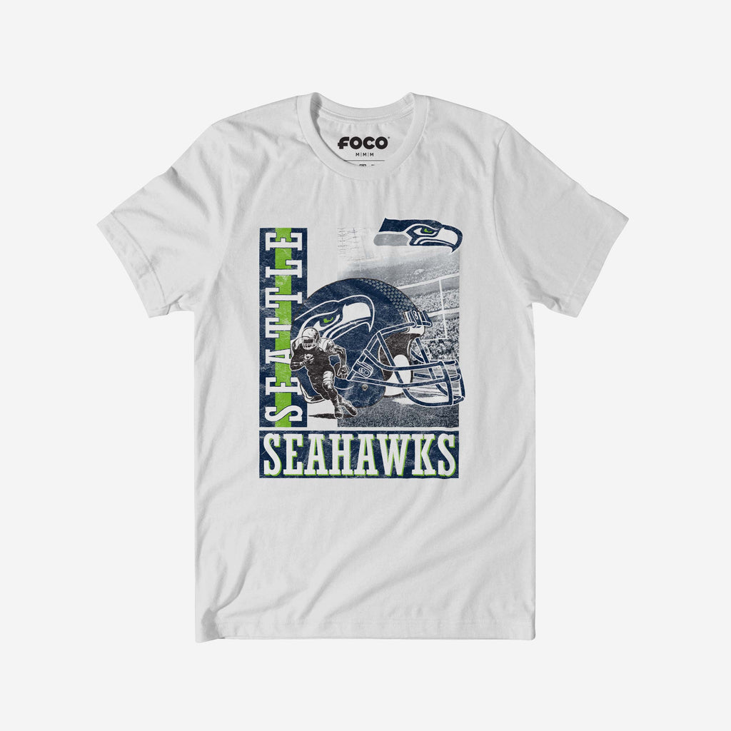 Seattle Seahawks Helmet Dash T-Shirt FOCO S - FOCO.com