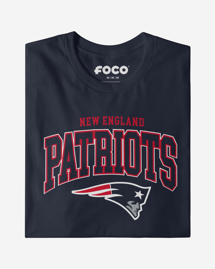 New England Patriots Classic Arched Logo Long Sleeve T-Shirt FOCO - FOCO.com