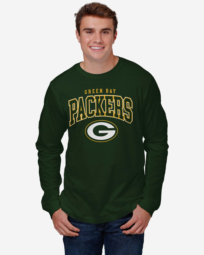 Green Bay Packers Classic Arched Logo Long Sleeve T-Shirt FOCO - FOCO.com