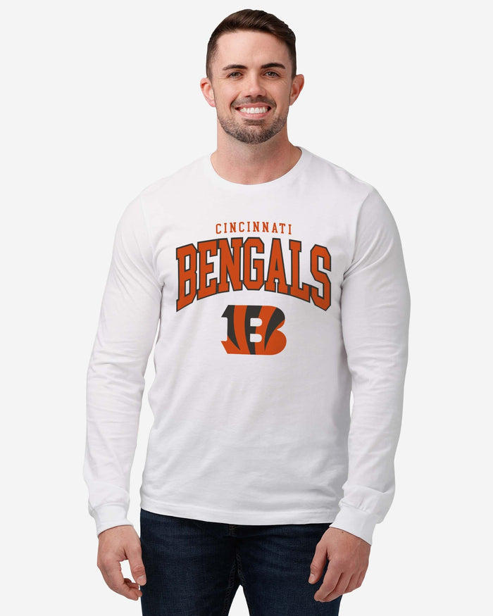 Cincinnati Bengals Classic Arched Logo Long Sleeve T-Shirt FOCO - FOCO.com