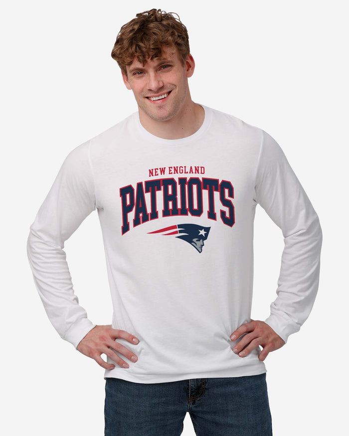 New England Patriots Classic Arched Logo Long Sleeve T-Shirt FOCO - FOCO.com