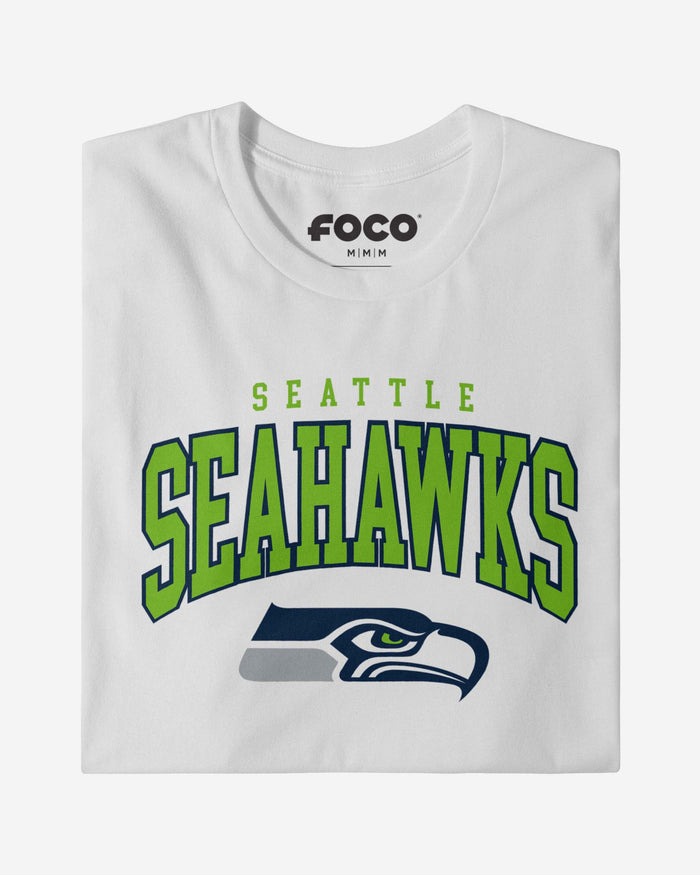 Seattle Seahawks Classic Arched Logo Long Sleeve T-Shirt FOCO - FOCO.com