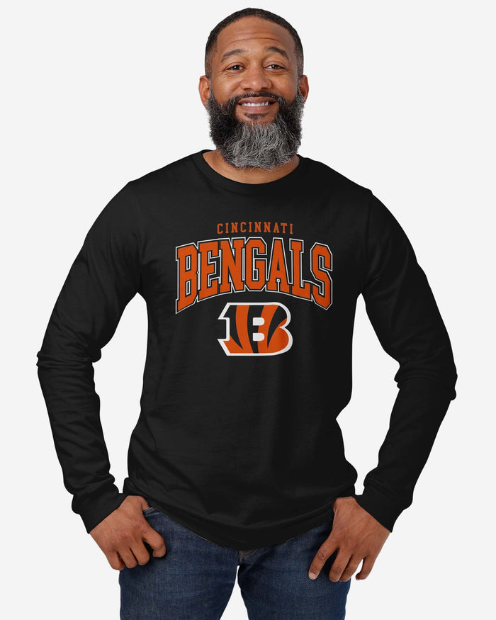 Cincinnati Bengals Classic Arched Logo Long Sleeve T-Shirt FOCO - FOCO.com