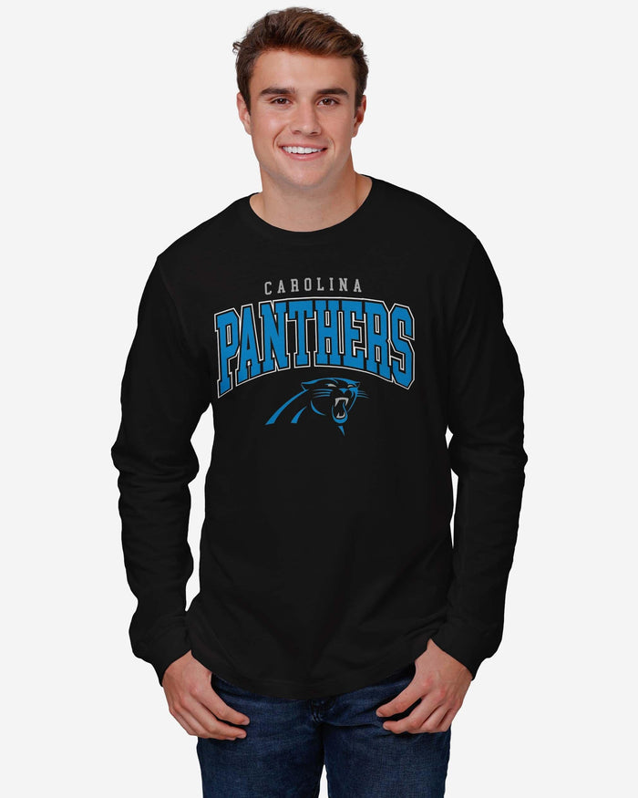 Carolina Panthers Classic Arched Logo Long Sleeve T-Shirt FOCO - FOCO.com