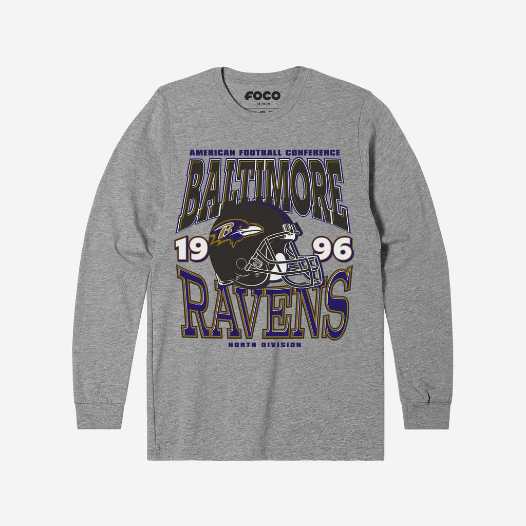 Baltimore Ravens Classic Team Helmet Long Sleeve T-Shirt FOCO S - FOCO.com