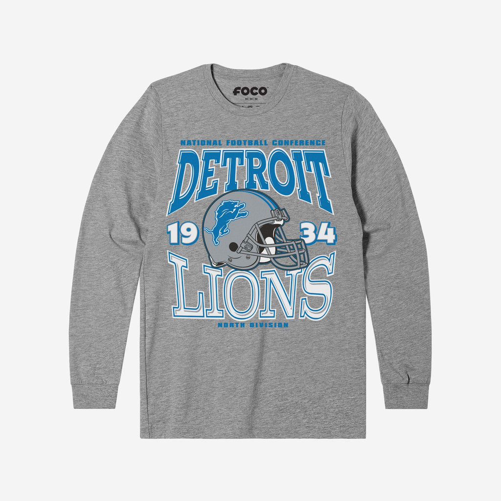 Detroit Lions Classic Team Helmet Long Sleeve T-Shirt FOCO S - FOCO.com