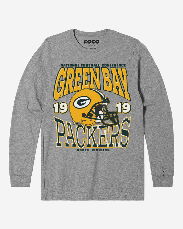 Green Bay Packers Classic Team Helmet Long Sleeve T-Shirt FOCO S - FOCO.com