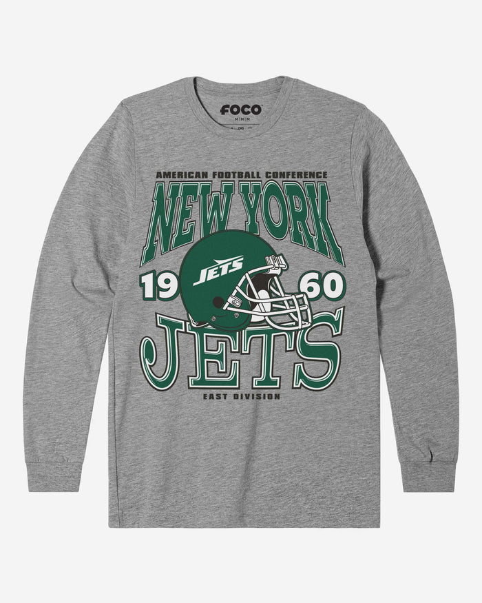 New York Jets Classic Team Helmet Long Sleeve T-Shirt FOCO S - FOCO.com