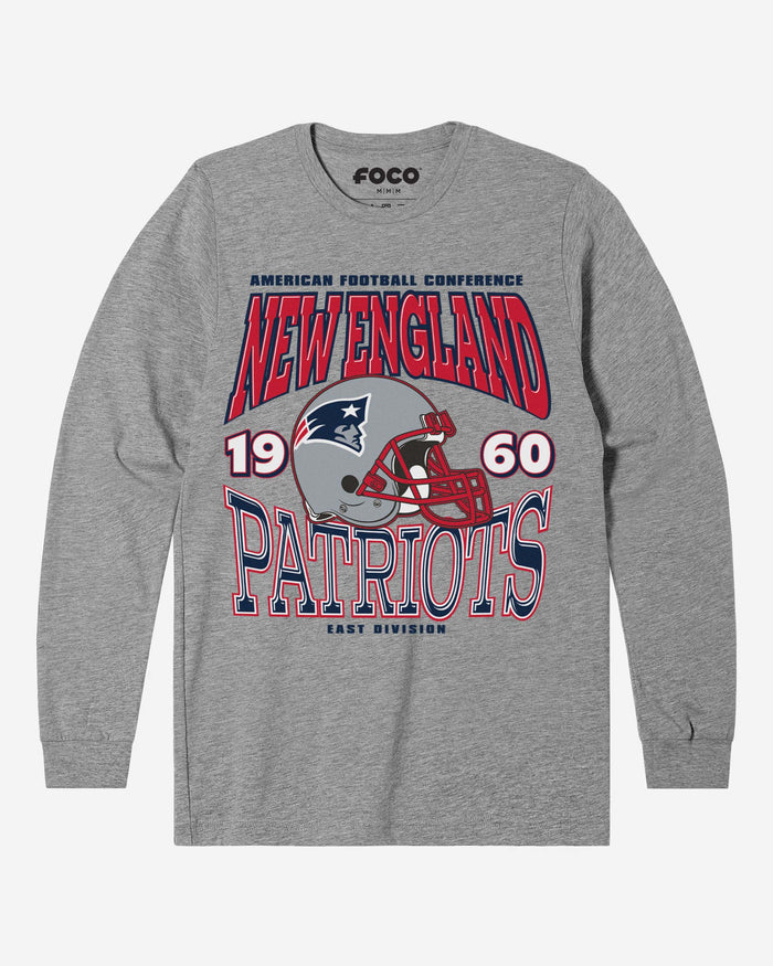 New England Patriots Classic Team Helmet Long Sleeve T-Shirt FOCO S - FOCO.com