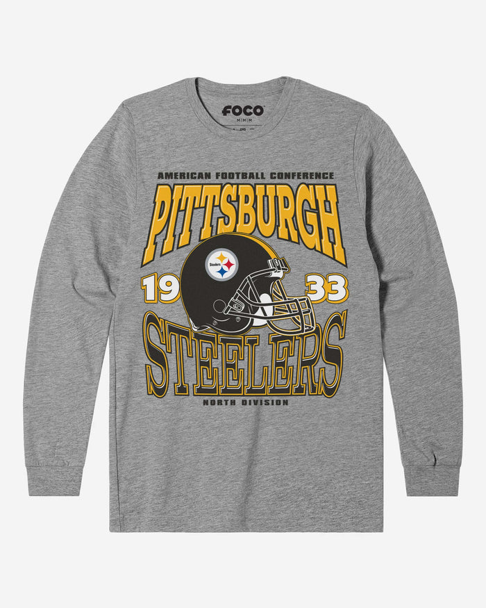 Pittsburgh Steelers Classic Team Helmet Long Sleeve T-Shirt FOCO S - FOCO.com