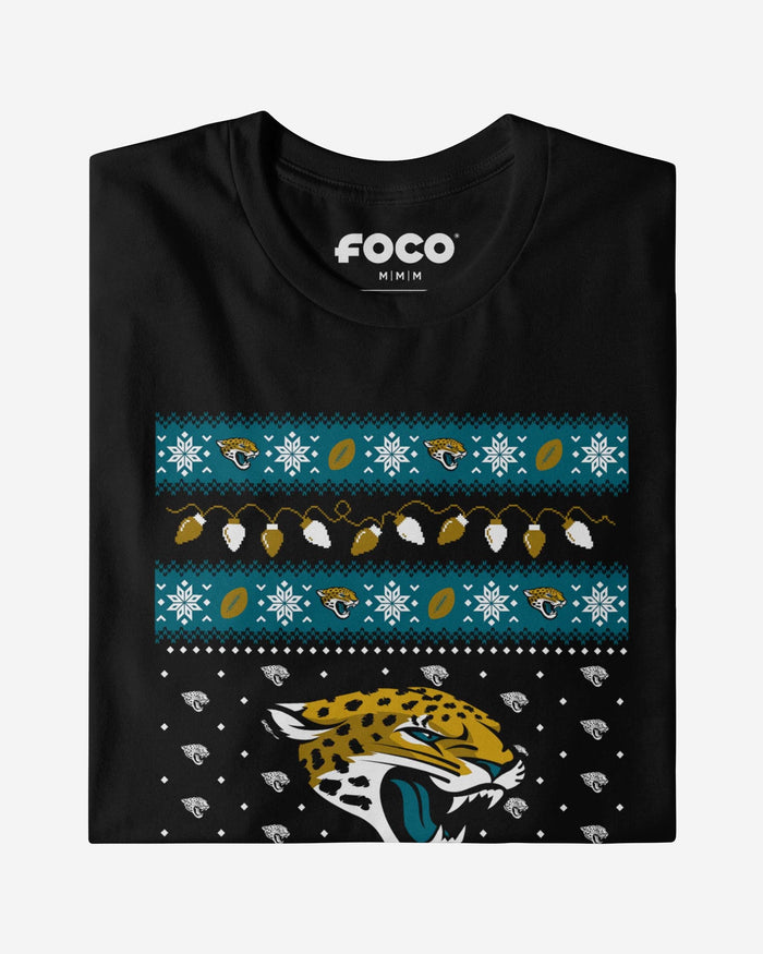 Jacksonville Jaguars Holiday Lights Sweater Long Sleeve T-Shirt FOCO - FOCO.com