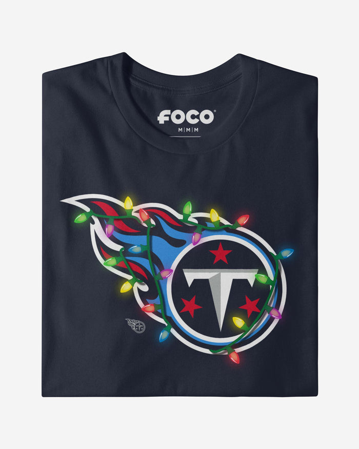 Tennessee Titans Primary Logo Holiday Lights Long Sleeve T-Shirt FOCO - FOCO.com