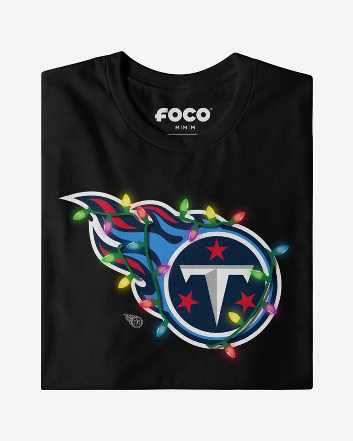 Tennessee Titans Primary Logo Holiday Lights Long Sleeve T-Shirt FOCO - FOCO.com