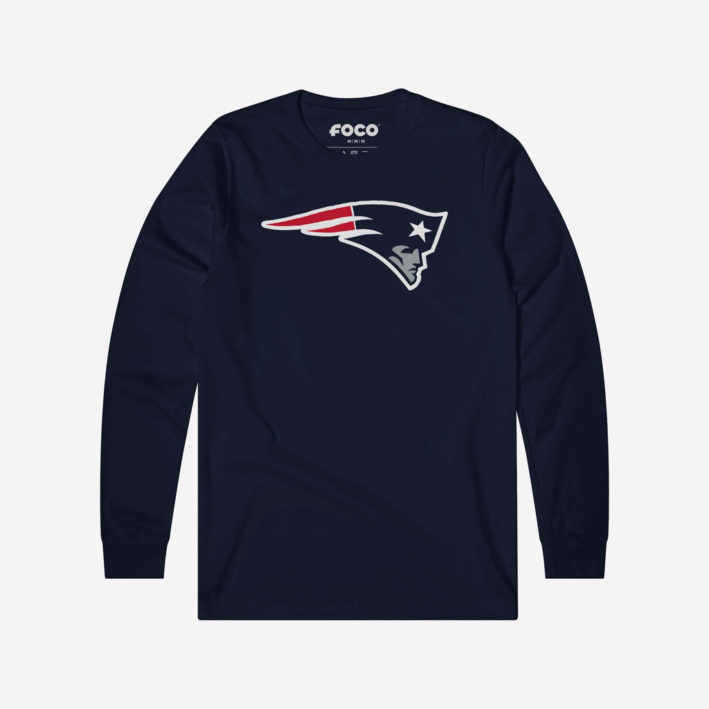 New England Patriots Primary Logo Long Sleeve T-Shirt FOCO Navy S - FOCO.com