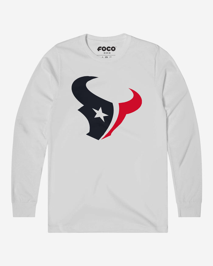 Houston Texans Primary Logo Long Sleeve T-Shirt FOCO White S - FOCO.com