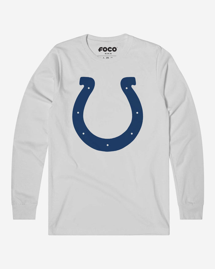 Indianapolis Colts Primary Logo Long Sleeve T-Shirt FOCO White S - FOCO.com