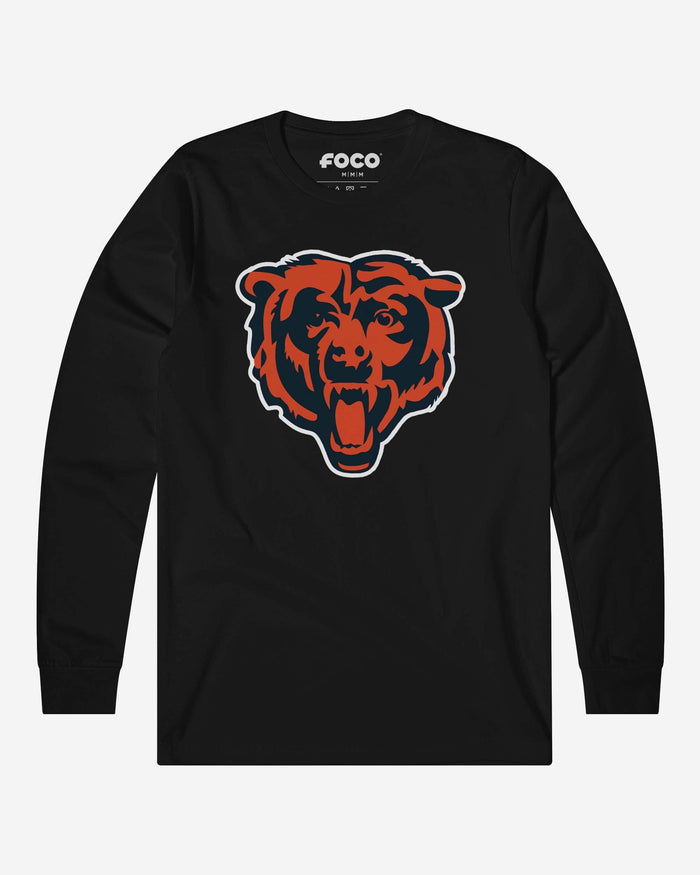 Chicago Bears Primary Logo Long Sleeve T-Shirt FOCO Black S - FOCO.com