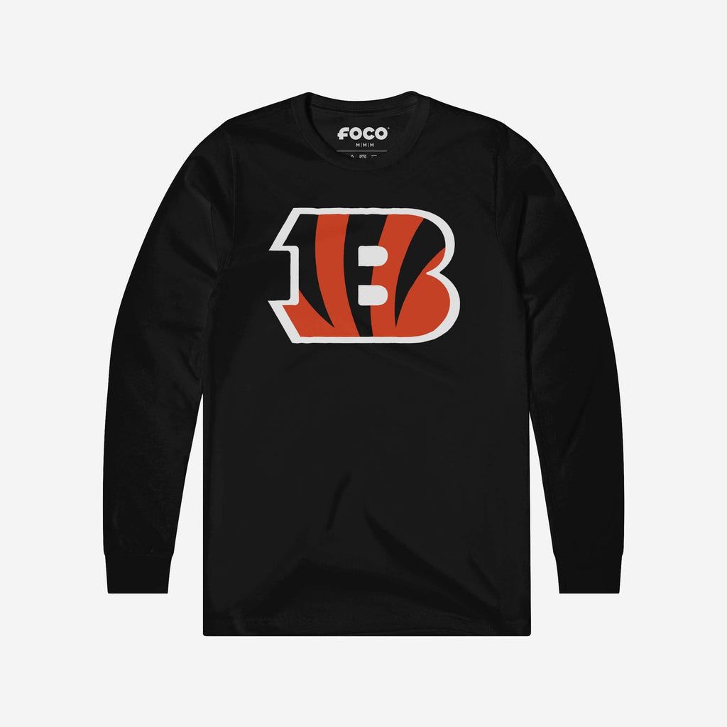 Cincinnati Bengals Primary Logo Long Sleeve T-Shirt FOCO Black S - FOCO.com