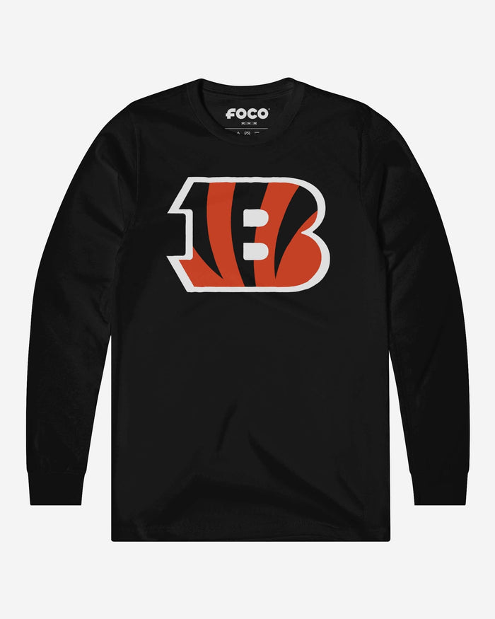 Cincinnati Bengals Primary Logo Long Sleeve T-Shirt FOCO Black S - FOCO.com